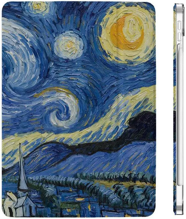 Main image of DuraSafe Cases for iPad Air 5th 4th 6th 11th [ Air 11/6 2024/5 2022/4 2020 ] A2588 A2316 MYFQ2LL/A MYFM2LL/A MYFR2LL/A MYFN2LL/A MYFQ2LL/A MYFM2LL/A MYFR2LL/A Printed PC Cover - Starry Night