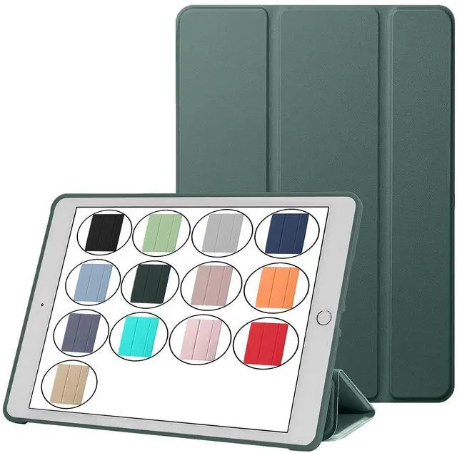 Main image of DuraSafe Cases for iPad Mini 7.9 Inch 3rd 2nd 1st Gen [ Mini 3 2 1 ] A1599 A1489 A1432 MGNV2LL/A MGYE2LL/A MGNR2LL/A ME276LL/A MD528LL/A Smart Auto Sleep/Wake Honeycomb TPU Back Cover - Dark Green