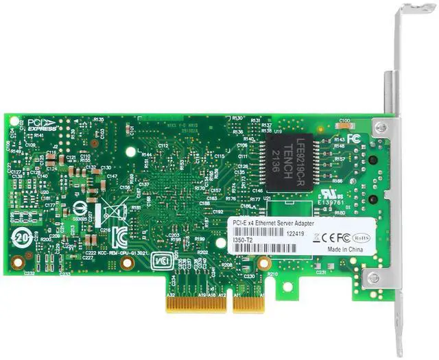 Alt view image 5 of 5 - Euqvos PCIe Ethernet Network Card for Intel I350-T2 I350AM2 Chipset PCIe 2.1 x4 1Gb Dual Port RJ45 LAN Card Support Windows Server/Windows/Linux/VMware/ESX