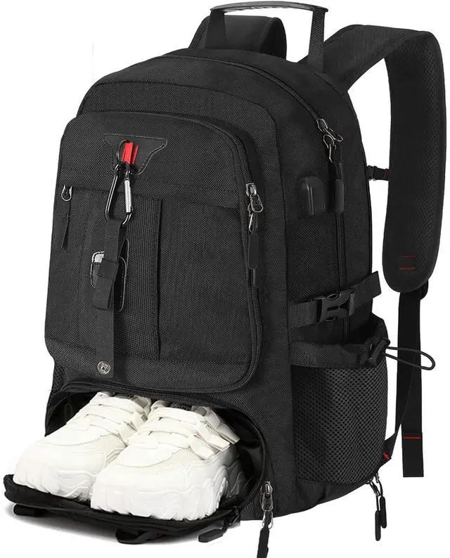 Main image of Fujampe Travel Backpack for Men Women Airline Approved Anti Theft Carry on Backpack with Shoes Compartment USB Charging Port, Waterproof 60L Large Business Hiking Laptop Gym Bag for 17 Inch Laptop