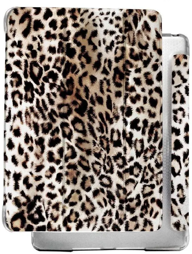 Main image of DuraSafe Cases for iPad 9th 2021 8th 2020 7th 2019 Gen [iPad 9 iPad 8 iPad 7 ] 10.2 Inch A2602 A2270 A2197 MK663LL/A MK673LL/A Shock Proof Dual Angle Stand Honeycomb Pattern Printed Cover - Leopard