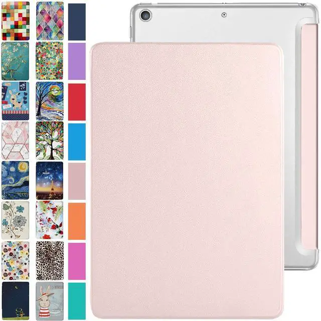 Main image of DuraSafe Cases for iPad PRO 9.7 Inch [ PRO 9.7 2016 ] MLPX2LL/A MLPW2LL/A MLPY2LL/A MLYJ2LL/A Trifold PC Lightweight Smart PU Leather Protective Hard Back Cover - Light Pink
