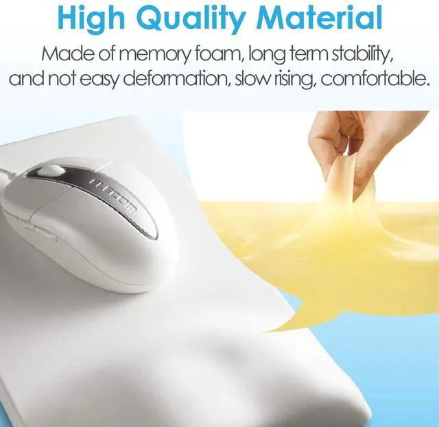 Alt view image 5 of 5 - Elecom MP-116WH Mouse Pad Wrist Rest FITTIO Gel Material High White