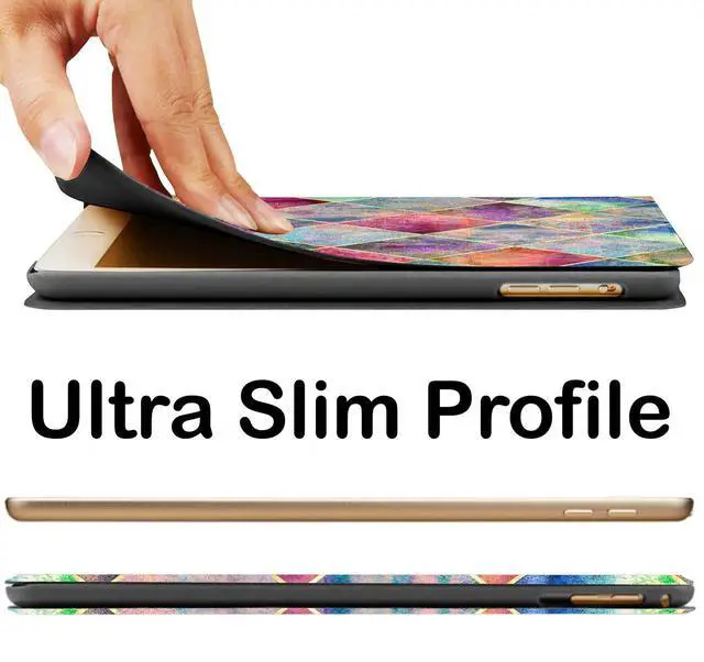 Alt view image 4 of 5 - DuraSafe Cases for iPad Mini 6 8.3 Inch 2021 [ Mini 6th Gen ] A2567 A2568 A2569 MK7M3LL/A MLWL3LL/A MK7R3LL/A MK7P3LL/A MK7T3LL/A Printed Folio Smart Sleek & Classic Design Cover - Diamond Grid