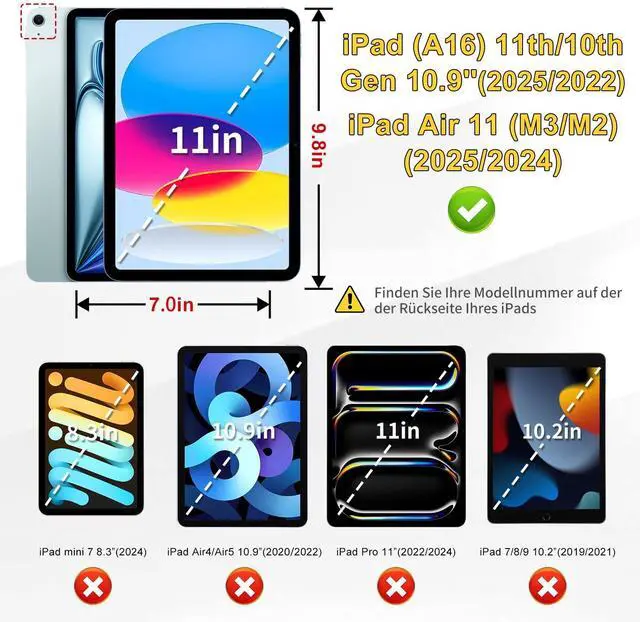 Alt view image 2 of 5 - Kids Case for iPad (A16) 11th/10th Gen 10.9'' 2025/2022,Shockproof Handle Stand Case,Child-Friendly Drop-Proof case for iPad Air 11 Inch(2025) M3/M2,Adjustable Stand for Portrait & Landscape (Purple)
