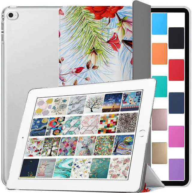 Main image of DuraSafe Cases for iPad PRO 1st Gen 2015 12.9 Inch [ 1 Gen ] ML0H2LL/A ML0G2LL/A ML0N2LL/A ML0Q2LL/A ML0R2LL/A ML0V2LL/A Printed iPad Cover with Translucent Frosted Hard Back - Birds Flowers