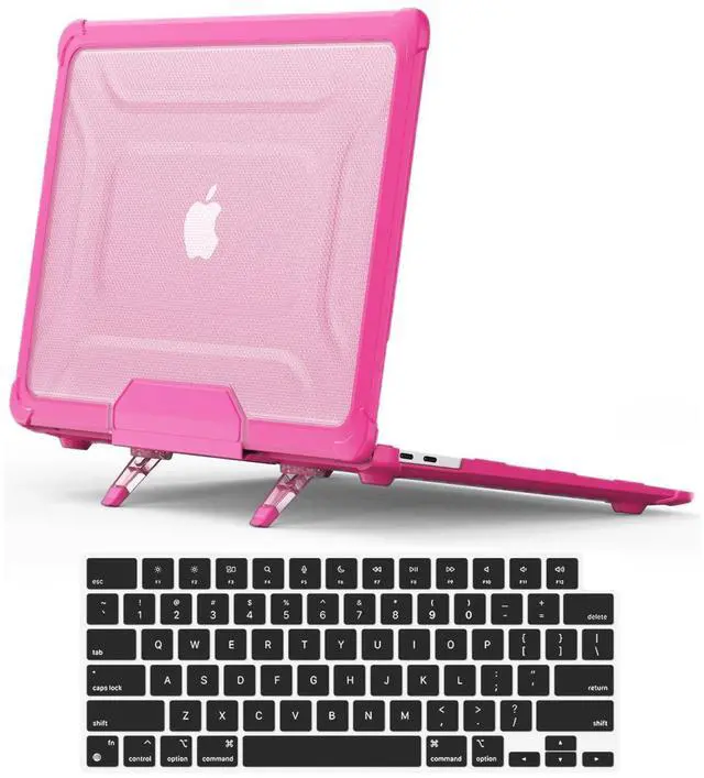 Main image of DTangLsm Compatible for MacBook Pro 16 inch Case 2024 2023-2021 M4 M3 M2 M1 Pro/Max A3403 A3186 A2991 A2780 A2485 Heavy Duty Rugged Shockproof Hard Shell Case with TPU Bumper&Keyboard Cover, Pink