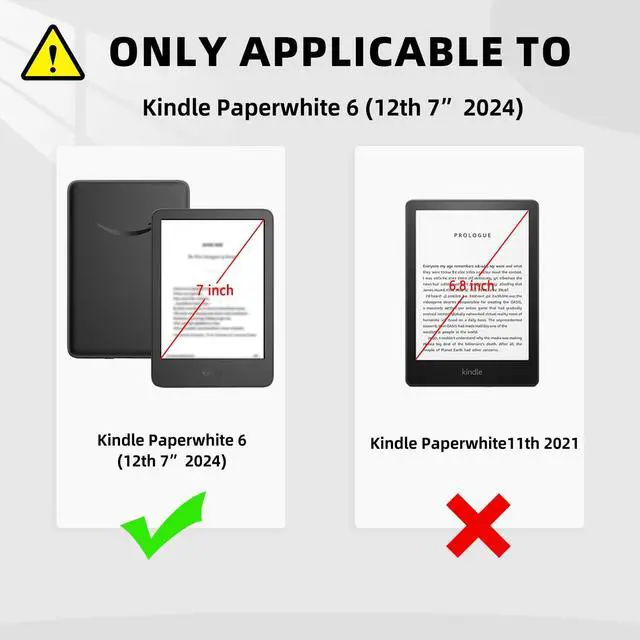 Alt view image 3 of 5 - FXIANGWL for Kindle Paperwhite 6 12th Tablet Cover, Lightweight PU Leather Adjustable Stand, Auto Wake-Sleep, Protective Smart Cover for Kindle Colorsoft 12th 7 Inch 2024,Black Cat Starry Night