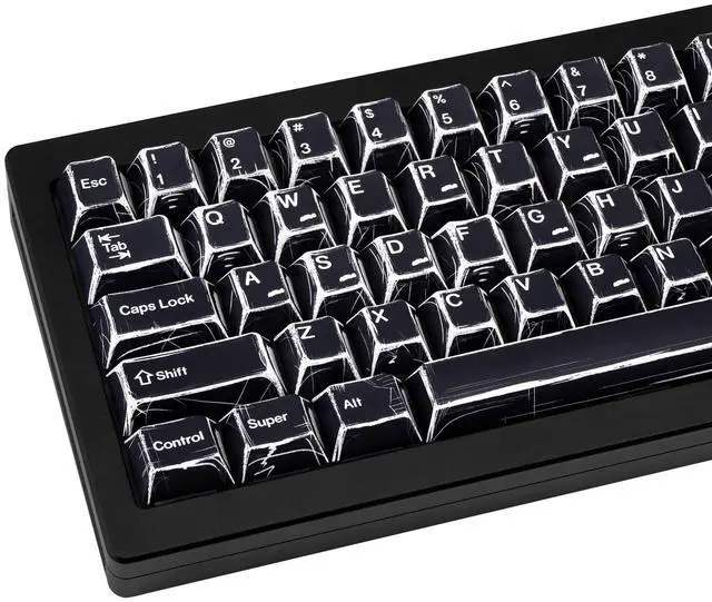 Main image of GEKUCAP PBT Keycaps 136 Keys Manga Theme Custom Keycaps Set, Cherry Profile Dye-Sublimation Black Key Caps for 61/64/68/84/87/100/104/108 Cherry Gateron MX Switches Mechanical Keyboard