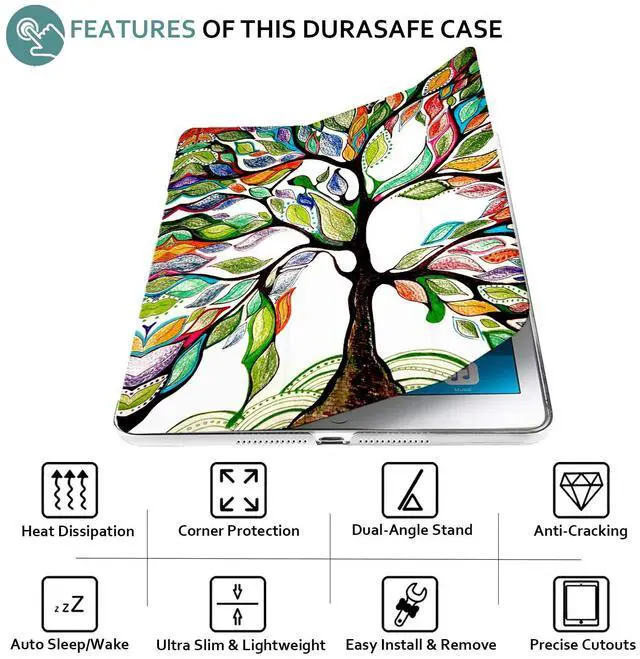 Alt view image 5 of 5 - DuraSafe Cases for iPad PRO 11 1st 2018 [ PRO 11 Inch 1 Generation ] A1980 A1934 MU0T2LL/A MU0Y2LL/A MTXN2LL/A MTXP2LL/A Trifold Printed PC Lightweight Protective Clear Back Cover - Olivia Tree