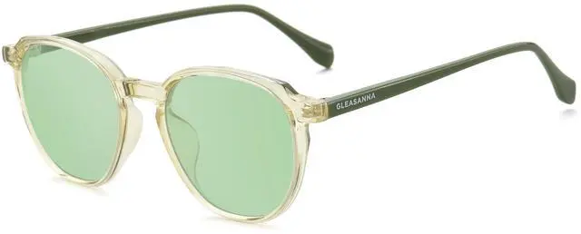 Main image of GLEASANNA Sleep Glasses for 99.9% Blue Light Glasses Dual AR Coatings Green Lens for Computer Gaming Reduce Eyestrain