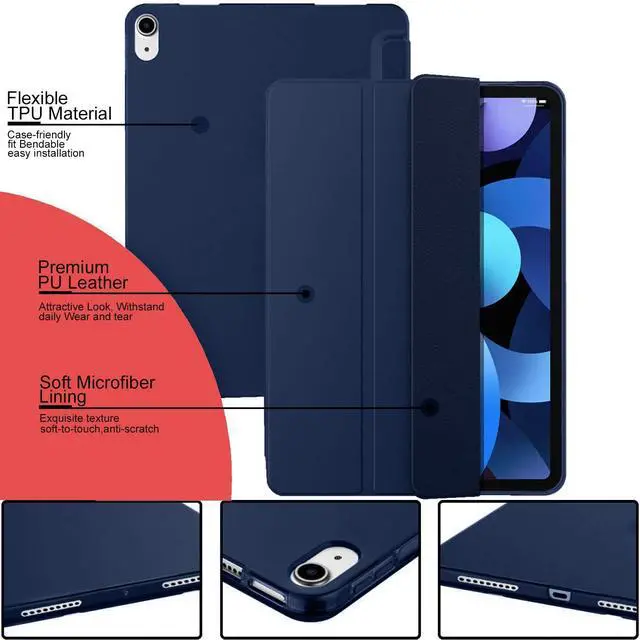 Alt view image 5 of 5 - DuraSafe Cases Compatible with iPad 10th Gen 2022 10.9 inch Case A2696 A2757 A2777 MPQ13LL/A MPQ33LL/A MPQ03LL/A MPQ23LL/A MPQ93LL/A MPQC3LL/A MPQ83LL/A MPQA3LL/A MQ6K3LL/A MQ6L3LL/A - Navy Blue