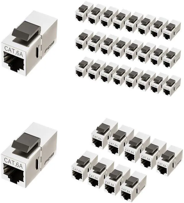 Main image of FGB 25 Pack Cat6a Shielded Keystone Coupler and 10 Pack Cat6a Shielded Keystone Coupler