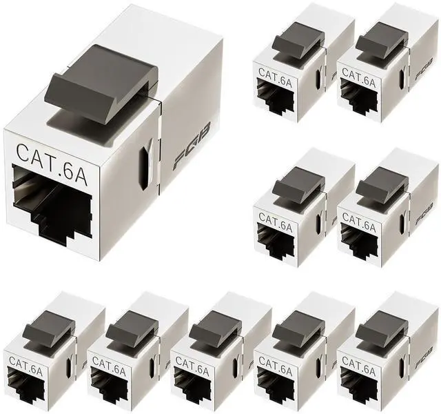Alt view image 3 of 5 - FGB 25 Pack Cat6a Shielded Keystone Coupler and 10 Pack Cat6a Shielded Keystone Coupler
