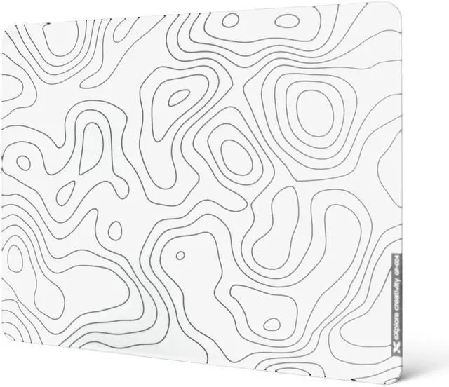 Main image of XVX White Topograph Glass Mousepad 4.0, Hard Mouse Pad for Gaming,Ultra-Smooth Micro-Etched Surface Mouse Mat with Non-Slip Rubber Base(410mm*310mm)