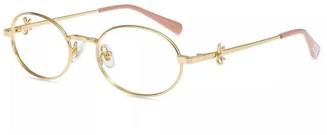 Main image of Firmoo Oval Blue Light Blocking Glasses Anti Eyestrain Bluelight Glasses for Woman, TV Phone Computer Gaming Eyeglasses Gold