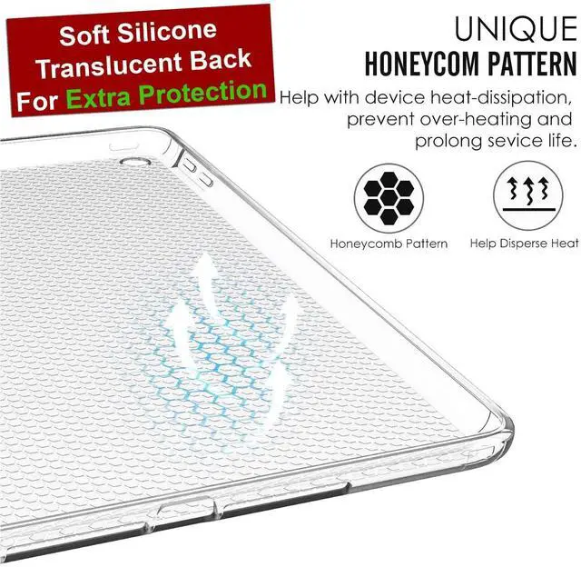 Alt view image 5 of 5 - DuraSafe Cases for iPad Mini 8.3 Inch 6 Gen [ Mini 6th Generation 2021 ] A2567 A2568 A2569 MK893LL/A MK8E3LL/A MK8C3LL/A Smart TPU Transparent Back Cover with Adjustable Stand Feature - Navy Blue