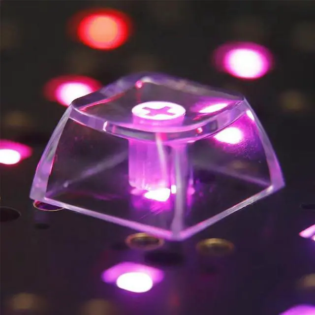 Alt view image 2 of 5 - Elacgap Blank Crystal Transparent Keycaps PC Material 1U XDA Profile Keycap for MX switches Mechanical Keyboard Backlit (XDA Transparent, 100pcs)