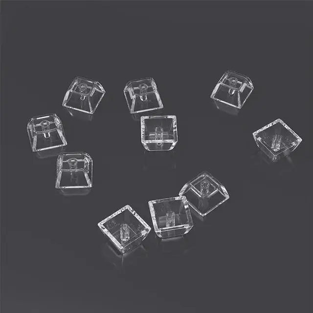 Alt view image 3 of 5 - Elacgap Blank Crystal Transparent Keycaps PC Material 1U XDA Profile Keycap for MX switches Mechanical Keyboard Backlit (XDA Transparent, 100pcs)