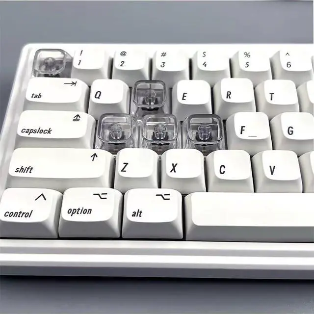 Alt view image 5 of 5 - Elacgap Blank Crystal Transparent Keycaps PC Material 1U XDA Profile Keycap for MX switches Mechanical Keyboard Backlit (XDA Transparent, 100pcs)