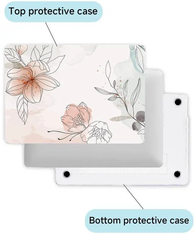 Alt view image 5 of 5 - Fulbrio Arts Compatible with MacBook Pro 16 inch Hard Shell Matte Finish Case Skin,2023 2022 2021 Release A2485/A2991 M1 Pro M1 Max A2780 Slim Matte Finish Hard Shell with Keyboard Cover,Boho Flower