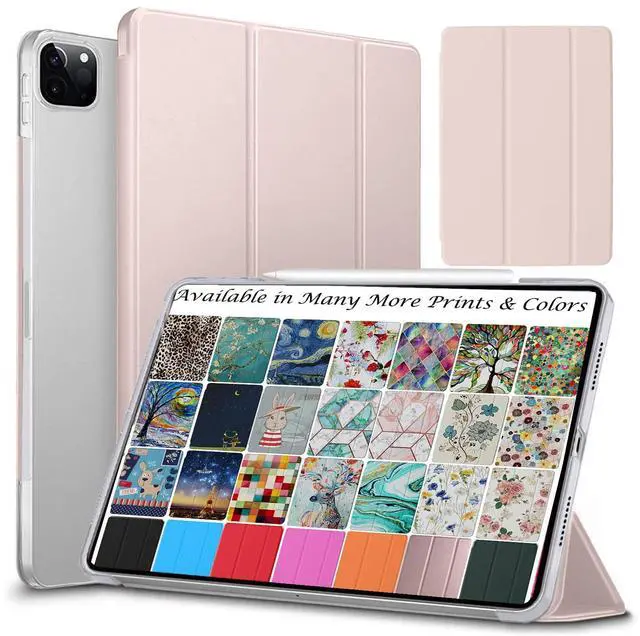 Main image of DuraSafe Cases for iPad PRO 11 Inch 2nd 3rd 4th [ PRO 11 2020 2 2021 3 2022 4 Gen ] A2759 A2435 A2761 A2762 A2377 A2459 A2228 A2068 A2230 A1980 Hard Smart PC Translucent Back Cover - Light Pink