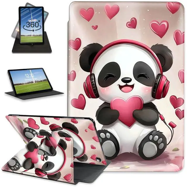 Main image of FQSXFIFN for  Fire Max 11 2023 Release Case 11'' Rotating, Auto Wake Sleep Leather Case for  Fire Max 11 2023 Release Cover Stand Cute Panda for Woman Man