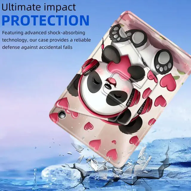 Alt view image 5 of 5 - FQSXFIFN for  Fire Max 11 2023 Release Case 11'' Rotating, Auto Wake Sleep Leather Case for  Fire Max 11 2023 Release Cover Stand Cute Panda for Woman Man