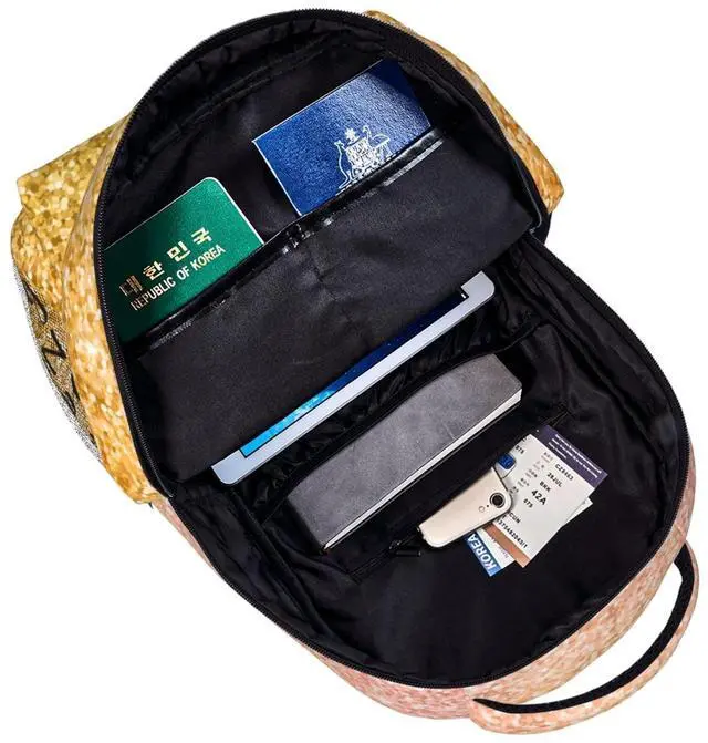 Alt view image 5 of 5 - FuriTou Bling Farmer Cow Sunflower Backpack Bull Cattle Double Shoulder Bag Cow Print Laptop Bagpack for Men Women Cow Stuff Accessories Bookbag for Work Camping Travel