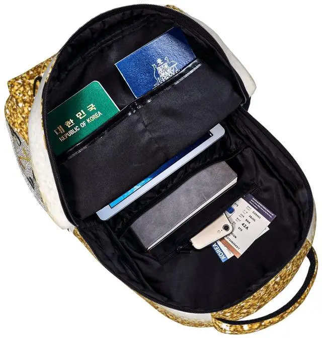 Alt view image 5 of 5 - FuriTou Cow Cow Sunflower Backpack Bull Cattle Double Shoulder Bag Cow Print Laptop Bagpack for Men Women Cow Stuff Accessories Bookbag for Work Camping Travel