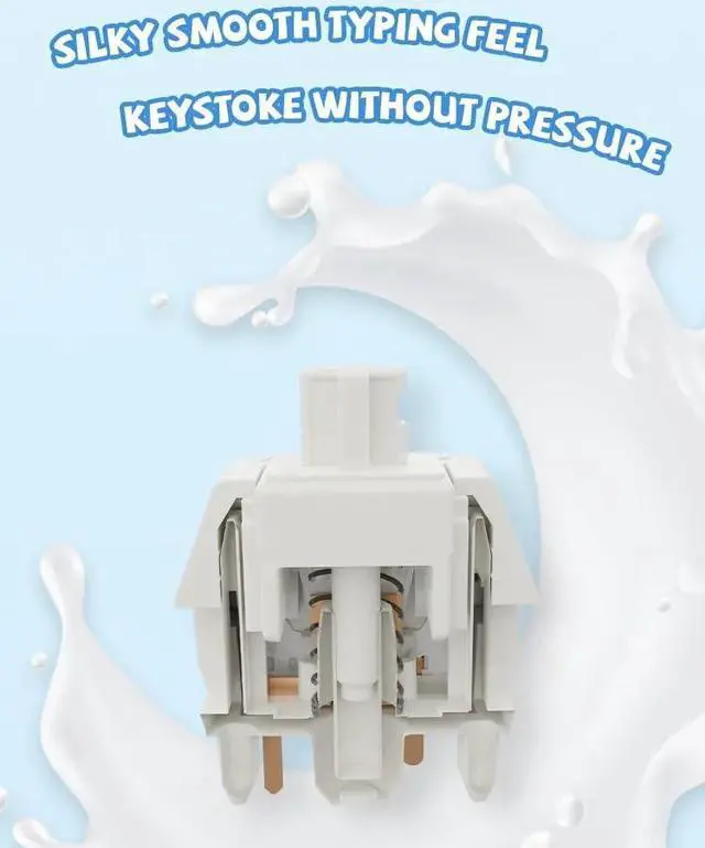 Alt view image 5 of 5 - GATERON Smoothie Keyboard Switches,Full POM Pre-lubed 40gf Linear RGB LED 5 Pin 22mm Dual-Stage Spring Key Switches for MX Mechanical Keyboard(72PCS)