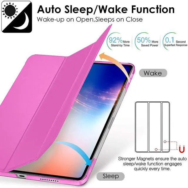 Alt view image 3 of 5 - DuraSafe Cases for iPad Pro 11 inch 4th 3rd 2nd Gen PC Case A2759 MNXE3LL/A MNXD3LL/A A2435 MNXG3LL/A MNXF3LL/A MNXH3LL/A A2762 A2761 MNXN3LL/A MP553LL/A A2377 MHQR3LL/A MHQT3LL/A A2228 - Pink