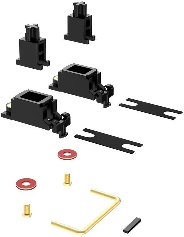 Alt view image 4 of 5 - DUROCK Stabilizer V3, Screw in Stabilizers with 2u 6.25u 7u Wires, PCB Mount Keyboard Stabilizers for Mechanical Keyboards (V3 Black Gold 100% Kit)