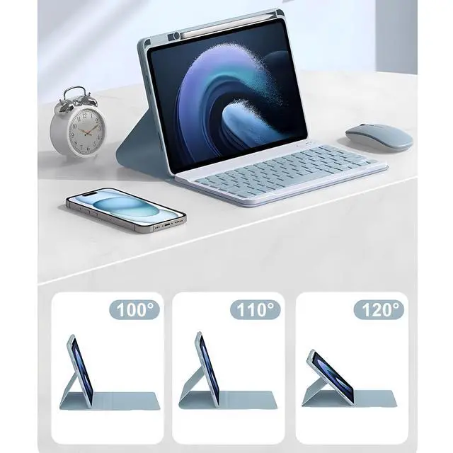 Alt view image 3 of 5 - GYSDCAZ Spanish Ñ Keyboard Case for Huawei Matepad SE 11 Inch 2024, Backlit Detachable Wireless Bluetooth Keyboard with Pencil Holder, Tablet Mouse,Black