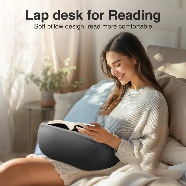 Alt view image 2 of 5 - elitehood Book Stand, Comfortable Book Stand with Pillow Pad for Hand Free Reading in Bed, Bed Book Lap Holder - Minimize Neck Strain & Perfect Idea for Book Lovers in Dorm Room or Anywhere