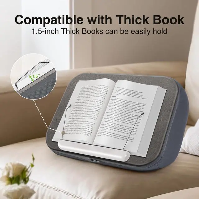 Alt view image 3 of 5 - elitehood Book Stand, Comfortable Book Stand with Pillow Pad for Hand Free Reading in Bed, Bed Book Lap Holder - Minimize Neck Strain & Perfect Idea for Book Lovers in Dorm Room or Anywhere