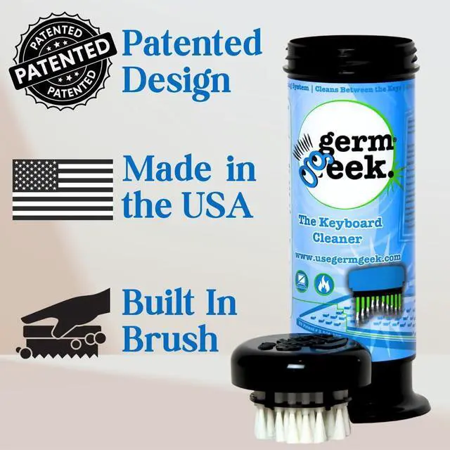 Alt view image 2 of 5 - Germ Geek Keyboard & Electronics Cleaning Kit | Patented Precision Brush | Multi-Purpose Tool for MacBook, Laptop, Phone & AirPods | USA-Made, Eco-Friendly & Safe Computer Cleaner