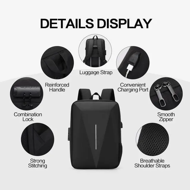 Alt view image 4 of 5 - HFLZBRO Bag for Starlink Mini - Storage Bag Case for Starlink Dish and All Accessories - Anti-theft Water-resistant Backpack (Black)