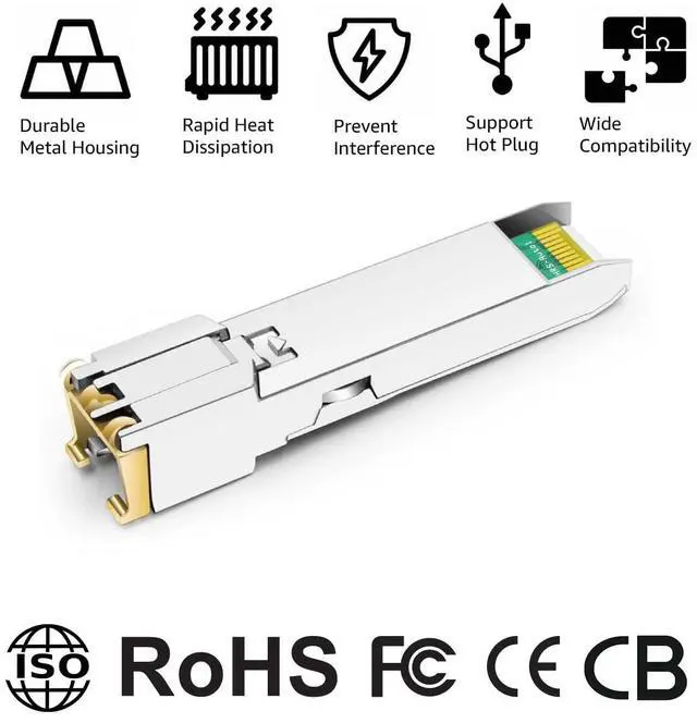 Alt view image 5 of 5 - OPSTRAN 10GBASE-T SFP+ to RJ45 Copper Transceiver Module Compatible with Mikrotik S-RJ10 10G SFP+ 30m Cat6a/7