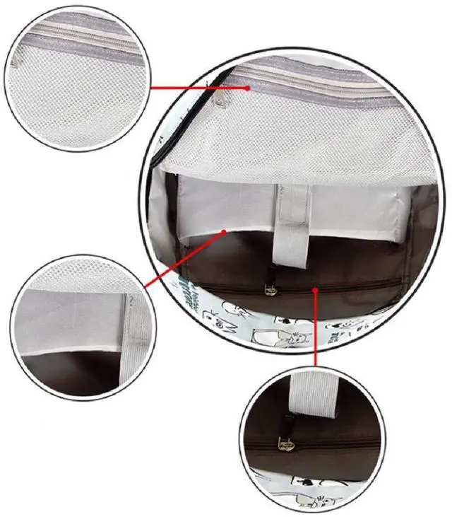 Alt view image 5 of 5 - GK-O Cute Anime Cat Canvas Backpack Shoulder Bag Laptop Bag