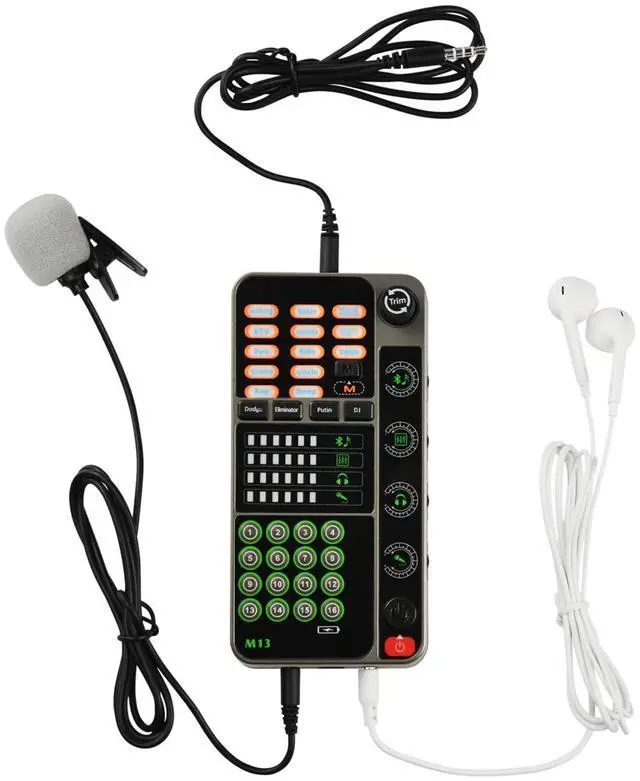 Main image of Portable Voice Changer, Handheld Microphone Voice Modulator Gaming Recording with 16 Sound Effects, Mini Live Broadcast Voice Disguiser for Mobile Phone Computer PS4 PS5 Xbox One Games
