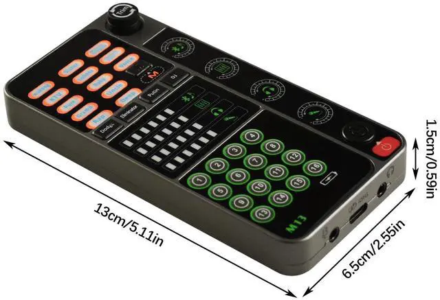 Alt view image 3 of 5 - Portable Voice Changer, Handheld Microphone Voice Modulator Gaming Recording with 16 Sound Effects, Mini Live Broadcast Voice Disguiser for Mobile Phone Computer PS4 PS5 Xbox One Games