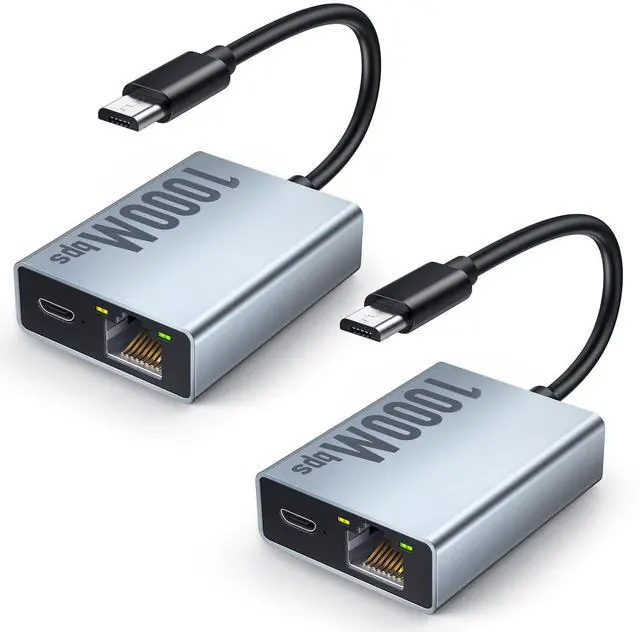 Main image of 1000 Mbps Ethernet Adapter for Fire TV Stick, ELECTOP Micro USB to RJ45 Gigabit Ethernet Network Adapter Compatible with 4K Fire Stick, Chromecast Google Home Mini and More Streaming TV Sticks, 2 Pack