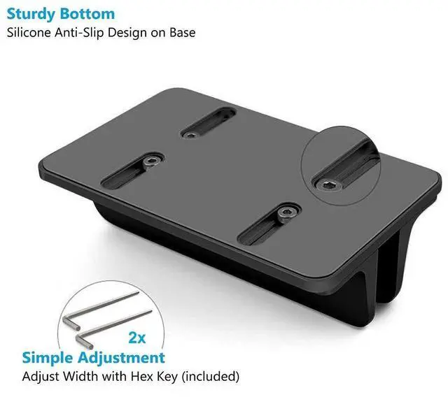 Alt view image 4 of 5 - Vertical Laptop Stand for Desk [Adjustable] Sturdy Aluminum Dock Fits All Laptops (up to 20.3 inches) Space Saving, Modern Compact Holder, Compatible with MacBook Pro/Air, Surface, HP, Dell (Black)