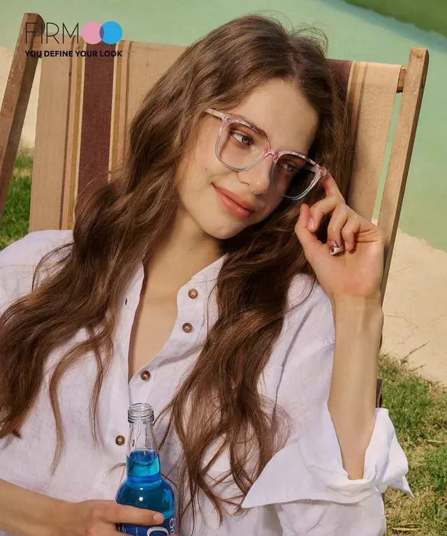 Alt view image 3 of 5 - Firmoo Blue Light Glasses for Women, Stylish Lightweight Metal Blue Light Blocking Glasses for Computer, TV,Green,Judy162