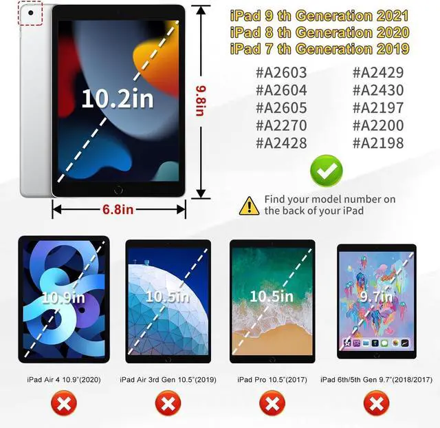 Alt view image 2 of 5 - Kids Case for iPad 7th/8th/9th Gen,iPad 10.2 inch 2021/2020/2019 Case with Adjustable Portrait Landscape Stand Handle,Heavy Duty Protective Kids Child Friendly Cover for iPad 10.2 inch. (Black-Red)