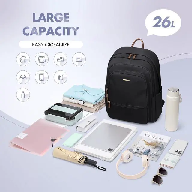 Alt view image 5 of 5 - GOLF SUPAGS Backpack for Women Work College Travel Laptop Backpacks Multi-Functional Casual Daypack Teacher Nurse Everyday Bags Fits 15.6 Inch Notebook (Black)