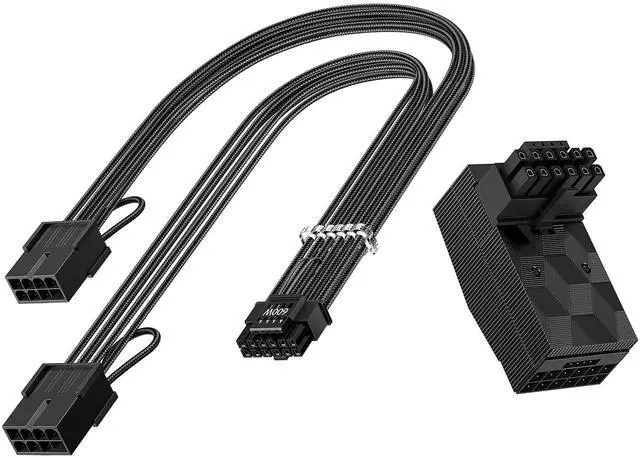 Main image of Fasgear 12VHPWR Extension Cable with A 90 Degree Adapter Compatible for GeForce RTX 4090,4080,4070 ti, 3090ti