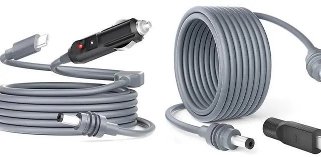 Main image of Starlink Mini Power Cable Cigarette Lighter, Starlink Mini USB C to DC Power Cable 2 in 1+Starlink Mini Cable DC to DC Power Cable 16.4FT/5M with DC Female to Type C Male Adapter