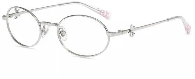 Main image of Firmoo Oval Blue Light Blocking Glasses Anti Eyestrain Bluelight Glasses for Woman, TV Phone Computer Gaming Eyeglasses Silver